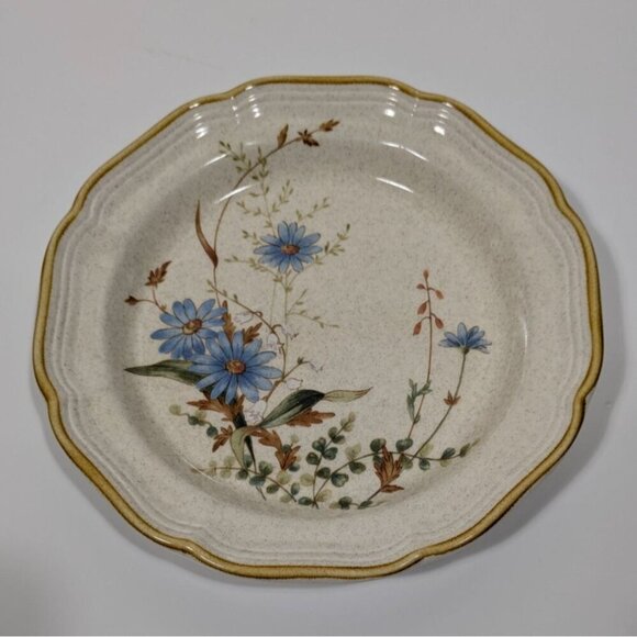 Mikasa Blue Daisies Salad Plate Stoneware Vintage Dishwasher Safe Japan - Picture 1 of 7